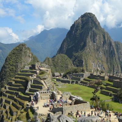 A volunteer in South America takes a photo of Machu Picchu while on a weekend break from his project in Peru.
